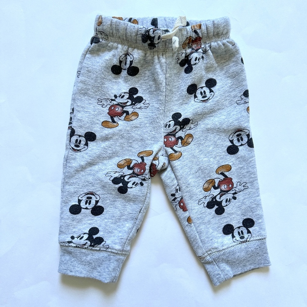Jumping Beans Baby Boy Mickey Mouse Sweatpants Fleece Lined Joggers Size 3M